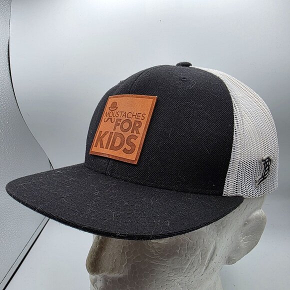 Branded Bills Style 200 Snapback Cap Mens Black White Hat Moustaches For Kids - Picture 1 of 10